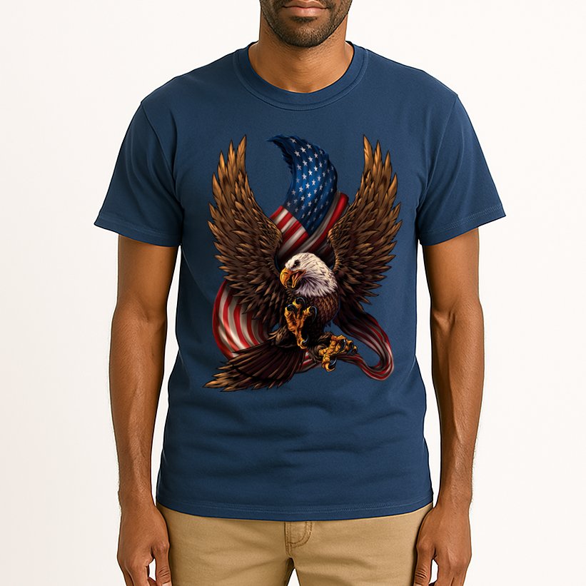 Patriotic American Design With Eagle And Flag Tall T-Shirt