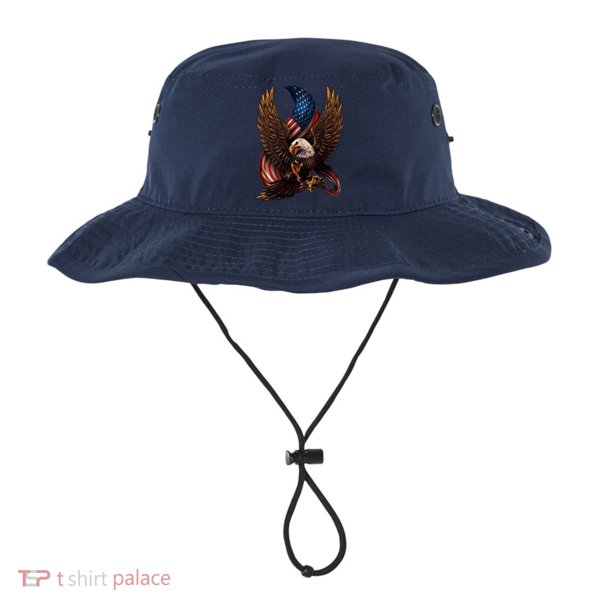 Patriotic American Design With Eagle And Flag Bucket Hat