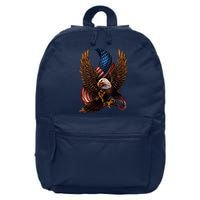 Patriotic American Design With Eagle And Flag 16 in Basic Backpack