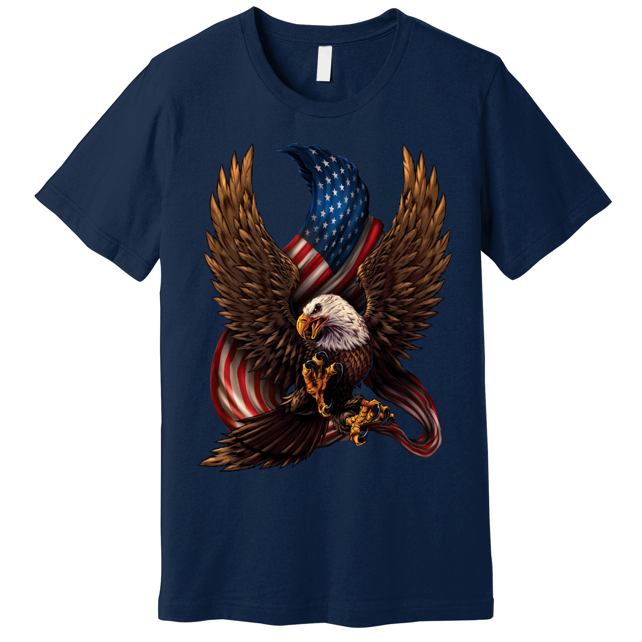 Patriotic American Design With Eagle And Flag Premium T-Shirt