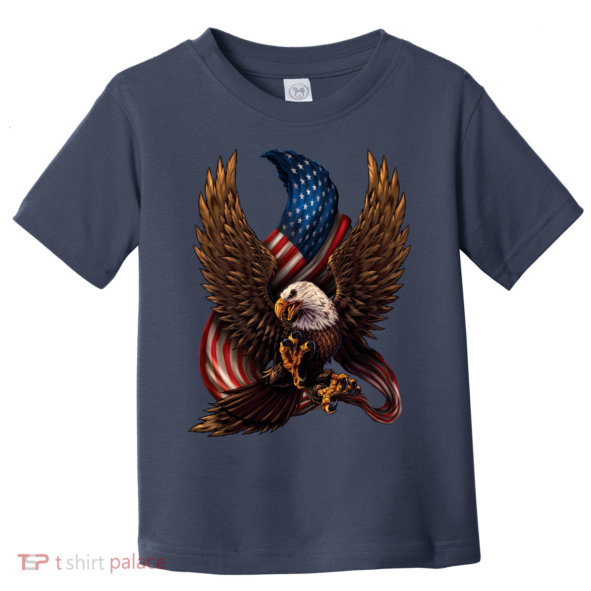 Patriotic American Design With Eagle And Flag Toddler T-Shirt