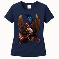 Patriotic American Design With Eagle And Flag Womens T-Shirt