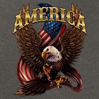 Patriotic America Design With Eagle And American Flag Cotton Canvas Backpack