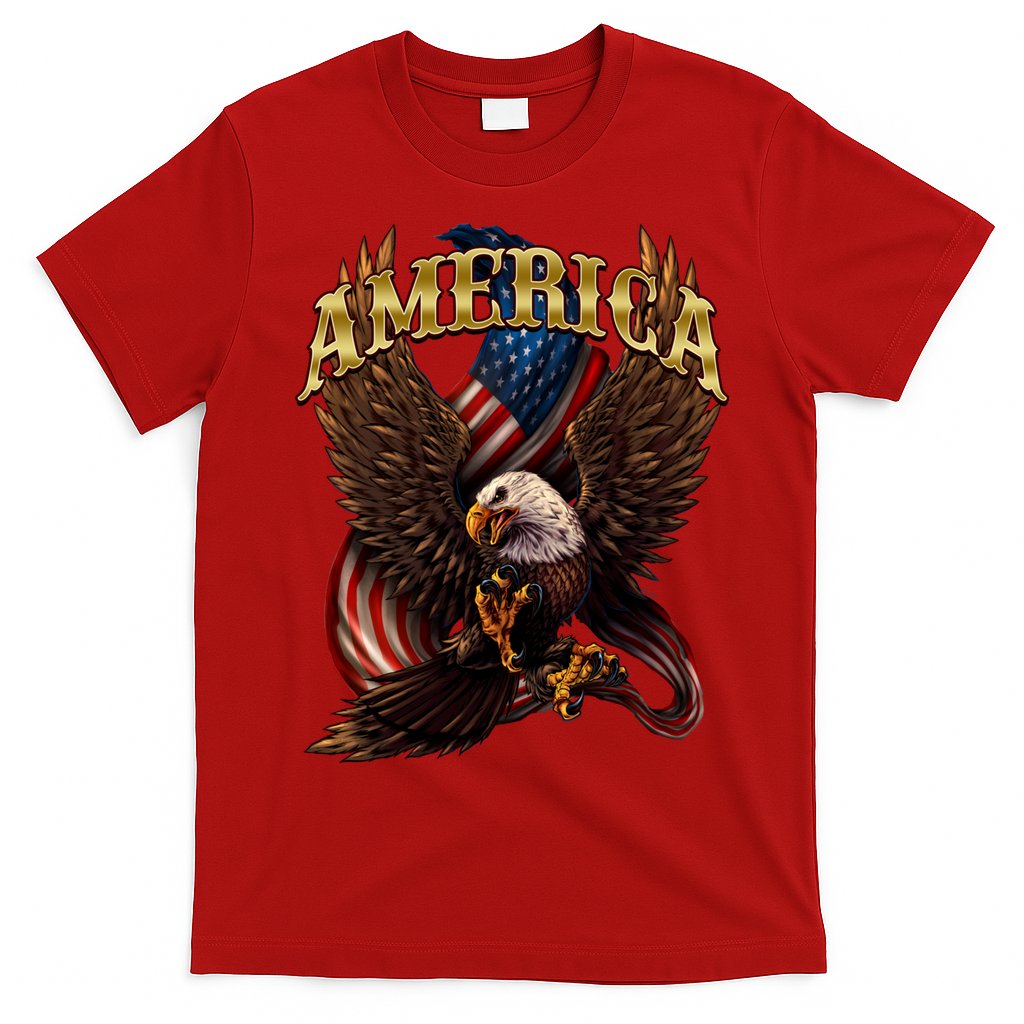 Patriotic America Design With Eagle And American Flag T-Shirt