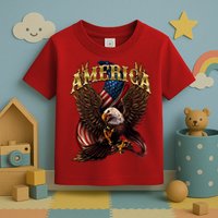 Patriotic America Design With Eagle And American Flag Toddler T-Shirt