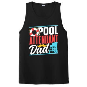 Pool Attendant Dad Rescuer Swimming Attendants Father Daddy Great Gift PosiCharge Competitor Tank