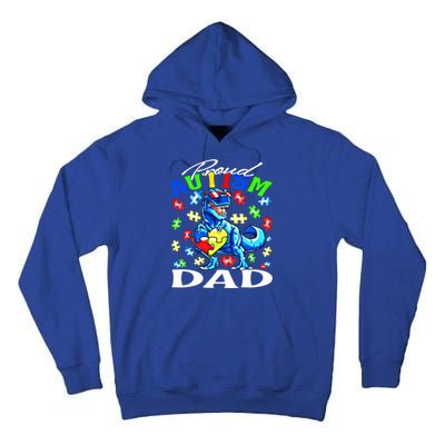 Proud Autism Dad Dinosaur Autism Awareness Gift Tall Hoodie