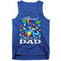 Proud Autism Dad Dinosaur Autism Awareness Gift Tank Top