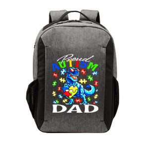 Proud Autism Dad Dinosaur Autism Awareness Gift Vector Backpack