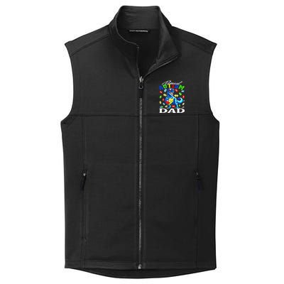 Proud Autism Dad Dinosaur Autism Awareness Gift Collective Smooth Fleece Vest