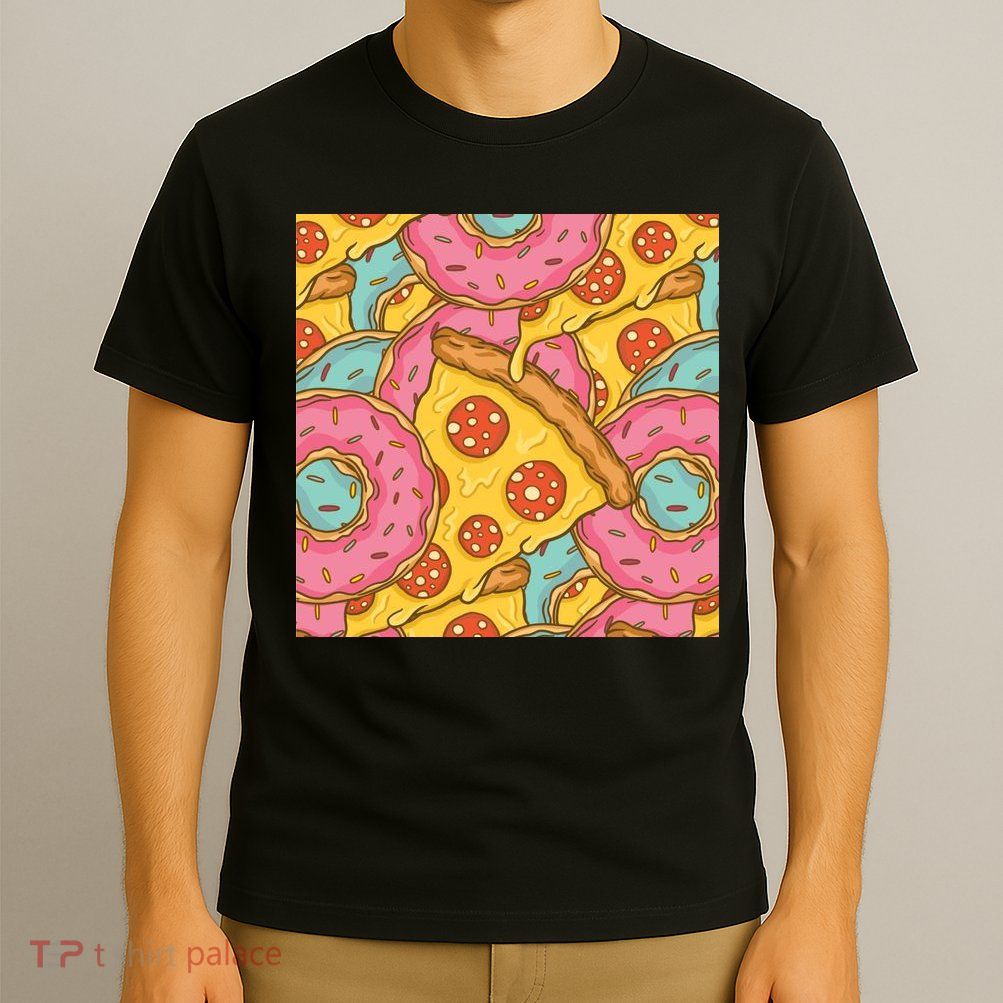 Pizza And Donuts Fast Food T-Shirt