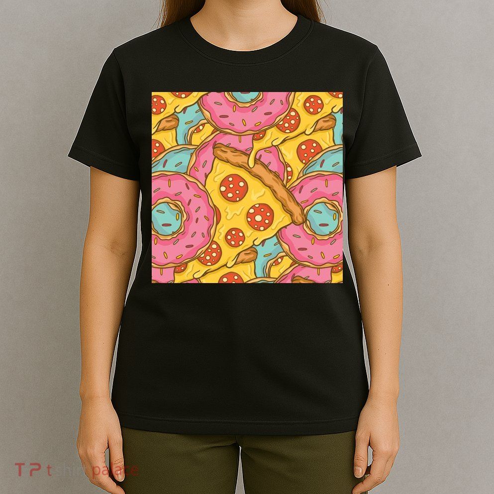 Pizza And Donuts Fast Food T-Shirt