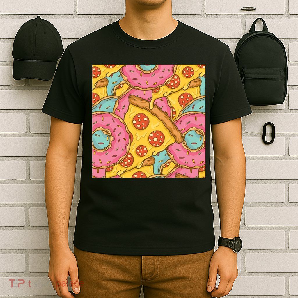 Pizza And Donuts Fast Food T-Shirt