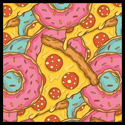 Pizza And Donuts Fast Food T-Shirt
