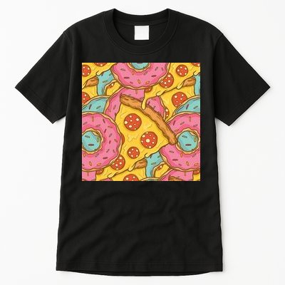 Pizza And Donuts Fast Food Tall T-Shirt