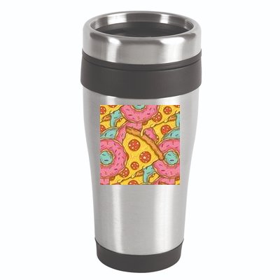 Pizza And Donuts Fast Food 16oz Travel Tumbler