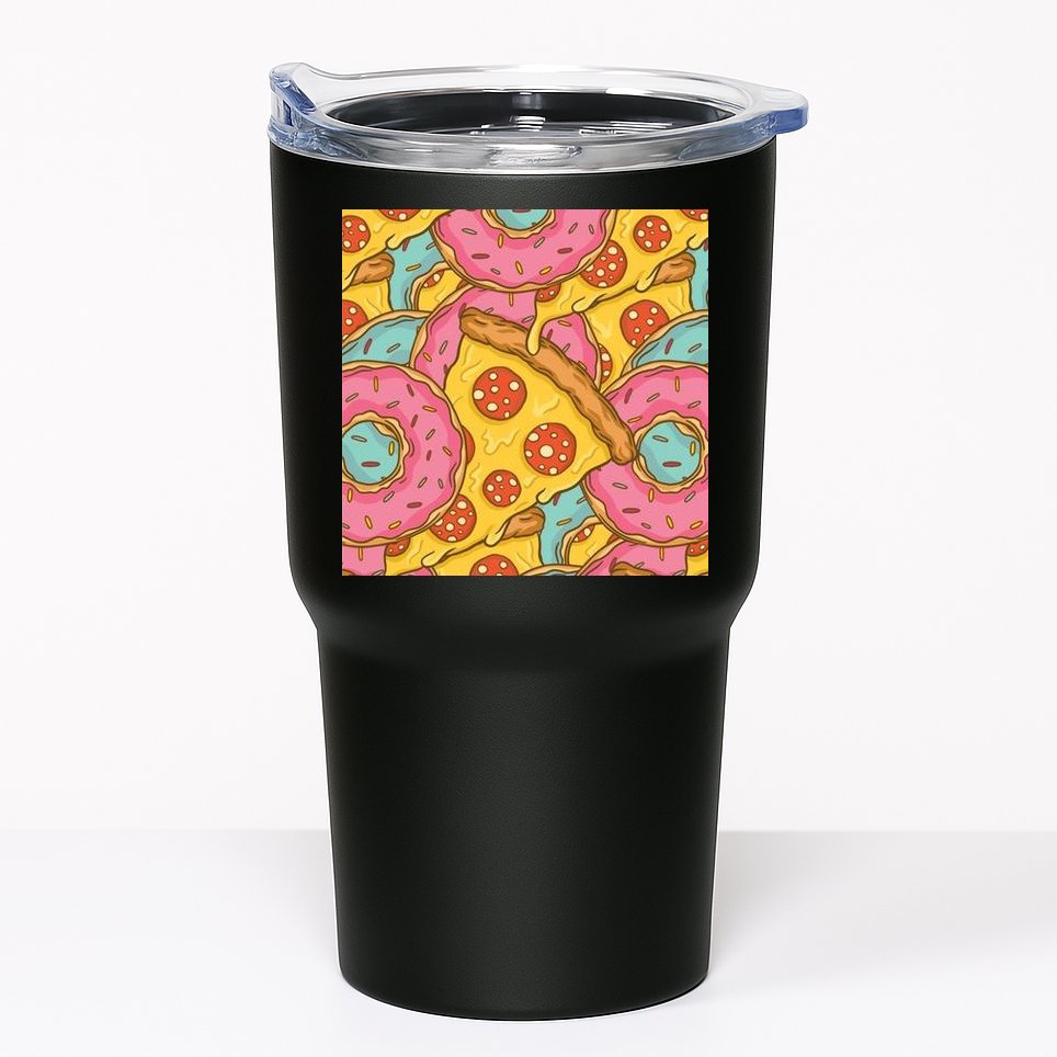 Pizza And Donuts Fast Food Tumbler