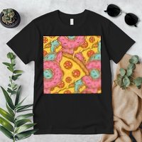 Pizza And Donuts Fast Food Premium T-Shirt