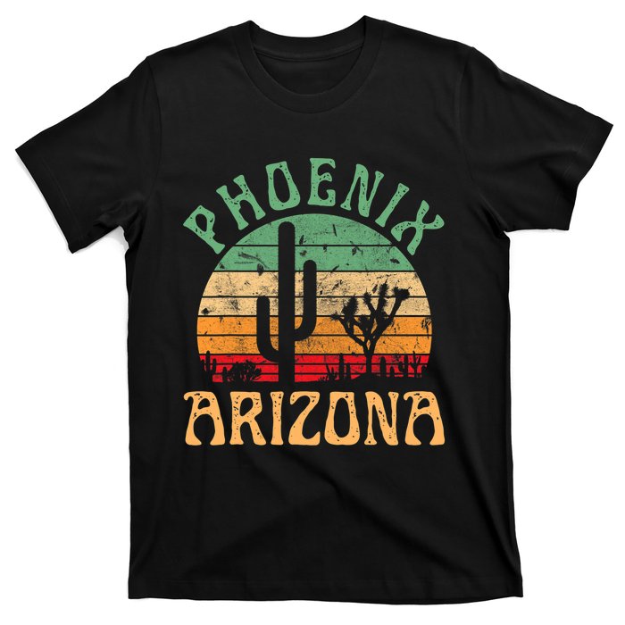 Phoenix Arizona Desert Cactus Retro Sunset Outdoors Retro T-Shirt