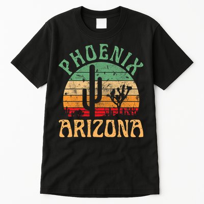 Phoenix Arizona Desert Cactus Retro Sunset Outdoors Retro Tall T-Shirt