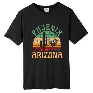 Phoenix Arizona Desert Cactus Retro Sunset Outdoors Retro Tall Fusion ChromaSoft Performance T-Shirt