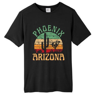 Phoenix Arizona Desert Cactus Retro Sunset Outdoors Retro Tall Fusion ChromaSoft Performance T-Shirt