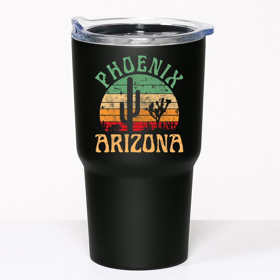 Phoenix Arizona Desert Cactus Retro Sunset Outdoors Retro Tumbler