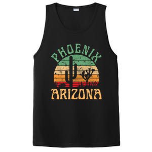 Phoenix Arizona Desert Cactus Retro Sunset Outdoors Retro PosiCharge Competitor Tank