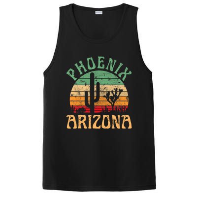 Phoenix Arizona Desert Cactus Retro Sunset Outdoors Retro PosiCharge Competitor Tank