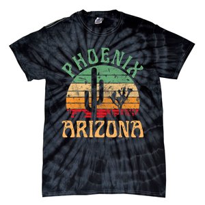 Phoenix Arizona Desert Cactus Retro Sunset Outdoors Retro Tie-Dye T-Shirt