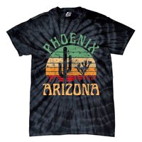 Phoenix Arizona Desert Cactus Retro Sunset Outdoors Retro Tie-Dye T-Shirt