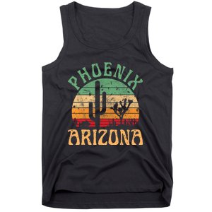 Phoenix Arizona Desert Cactus Retro Sunset Outdoors Retro Tank Top