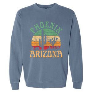 Phoenix Arizona Desert Cactus Retro Sunset Outdoors Retro Garment-Dyed Sweatshirt