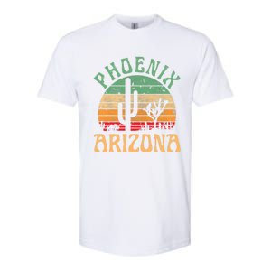 Phoenix Arizona Desert Cactus Retro Sunset Outdoors Retro Softstyle CVC T-Shirt