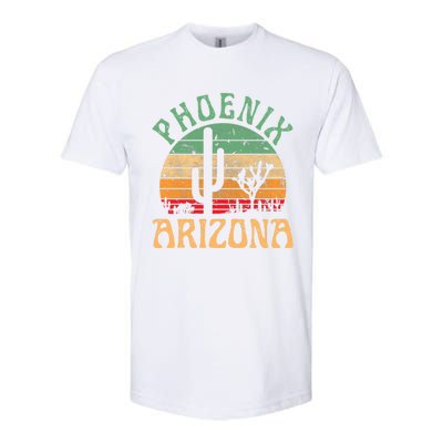 Phoenix Arizona Desert Cactus Retro Sunset Outdoors Retro Softstyle CVC T-Shirt