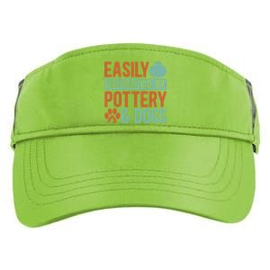 Pottery And Dogs Easily Distracted Kiln Potters Dog Lovers Adult Drive Performance Visor