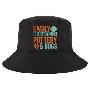 Pottery And Dogs Easily Distracted Kiln Potters Dog Lovers Cool Comfort Performance Bucket Hat