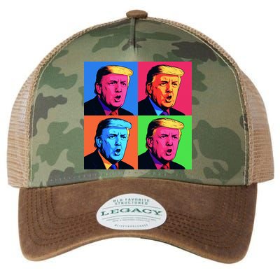 Pop Art Donald Trump Retro Legacy Tie Dye Trucker Hat