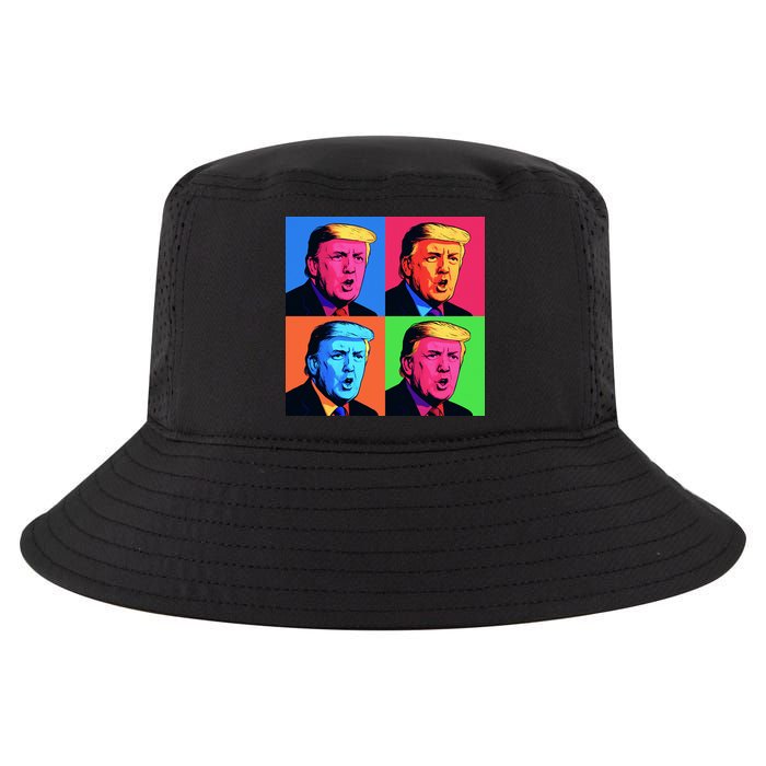 Pop Art Donald Trump Retro Cool Comfort Performance Bucket Hat