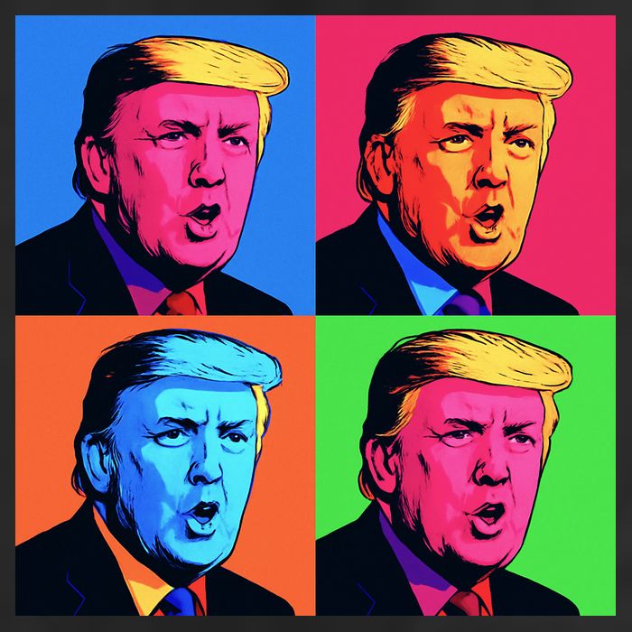 Pop Art Donald Trump Retro Cool Comfort Performance Bucket Hat