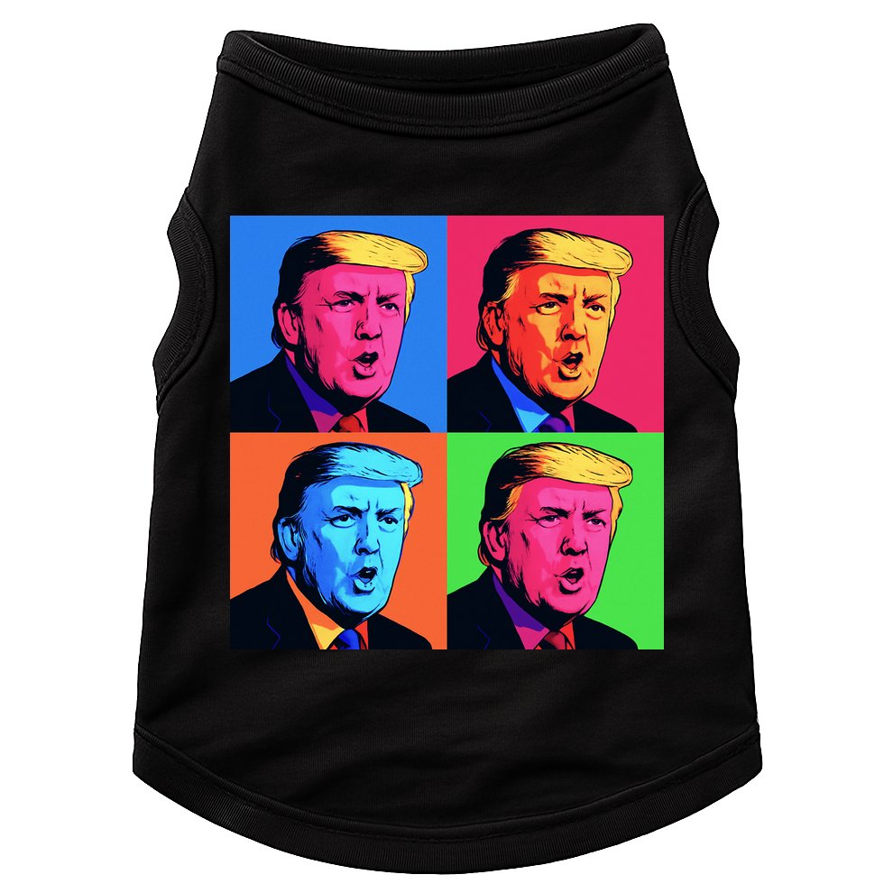 Pop Art Donald Trump Retro Doggie Tank
