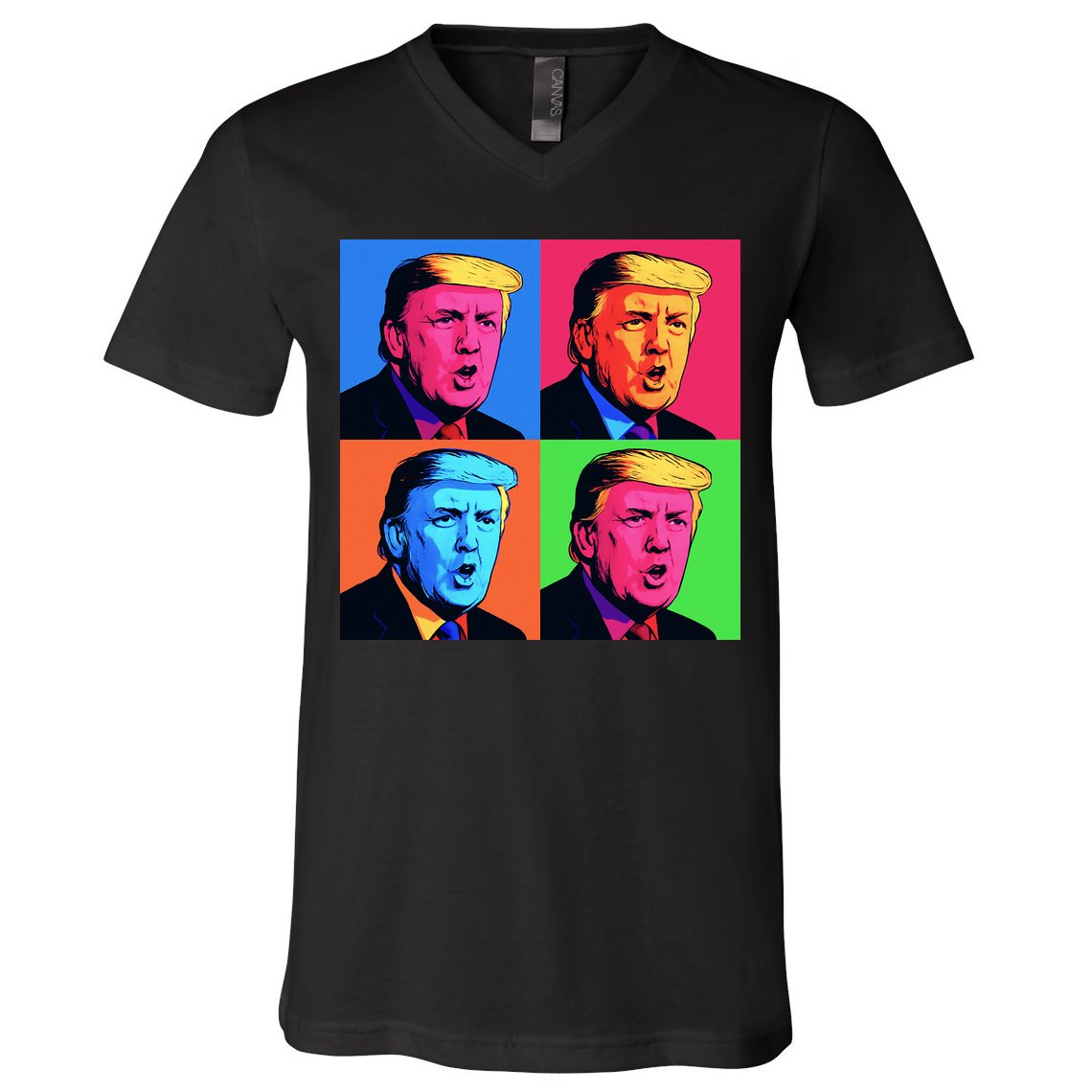 Pop Art Donald Trump Retro V-Neck T-Shirt