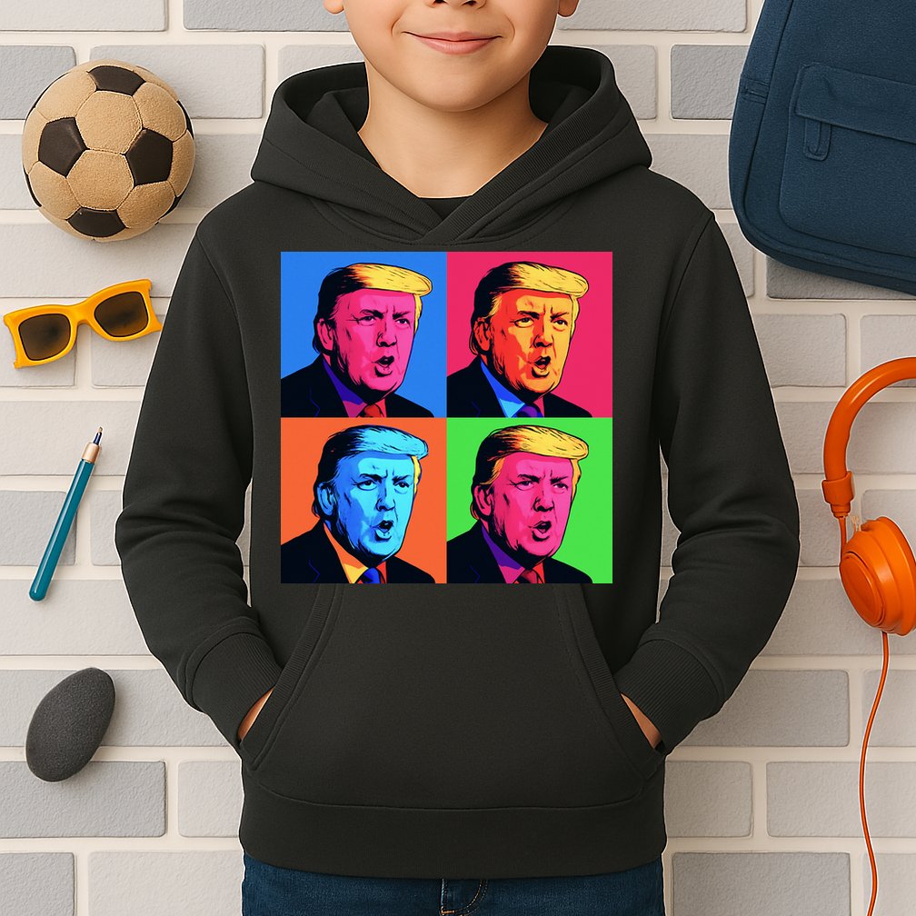 Pop Art Donald Trump Retro Kids Hoodie