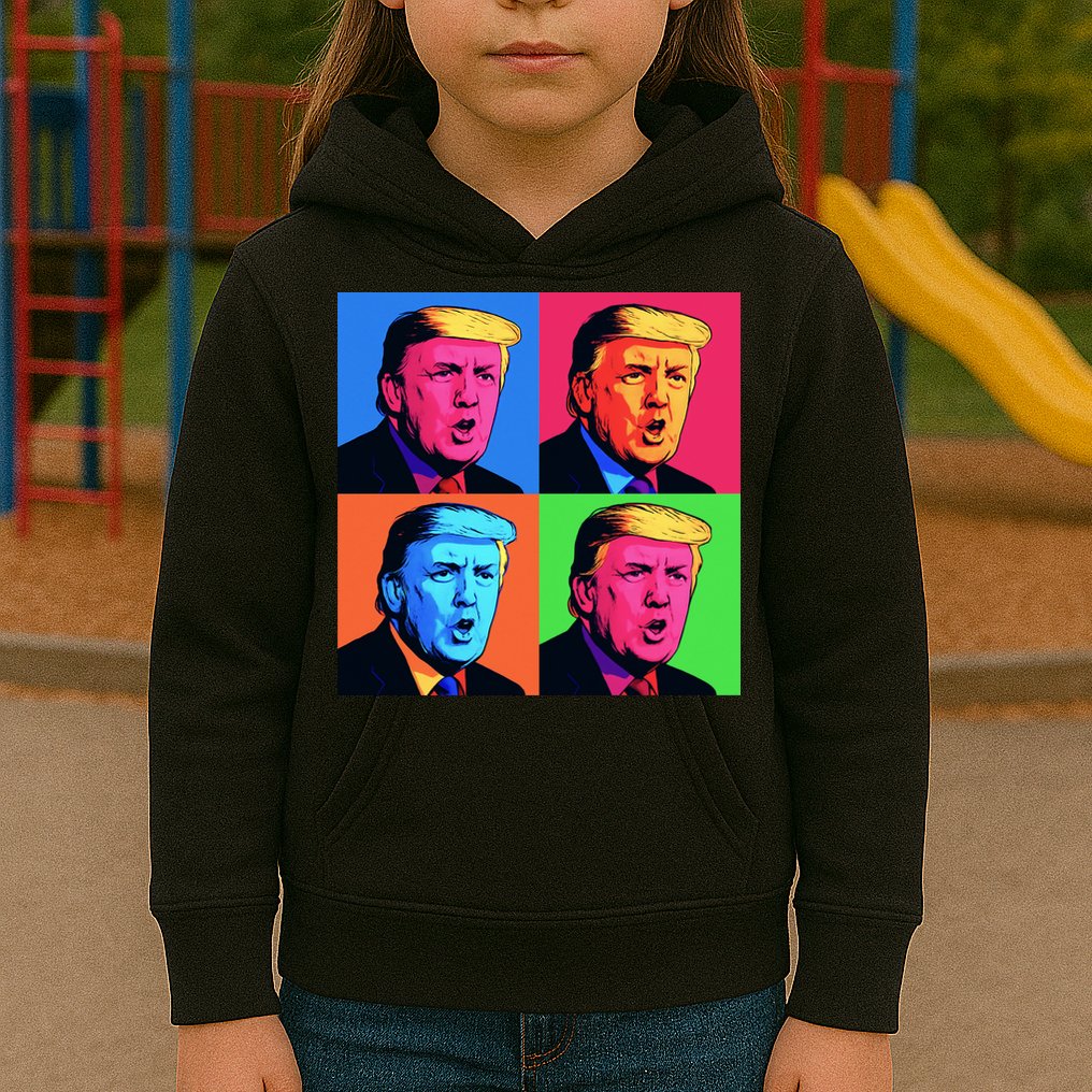 Pop Art Donald Trump Retro Kids Hoodie