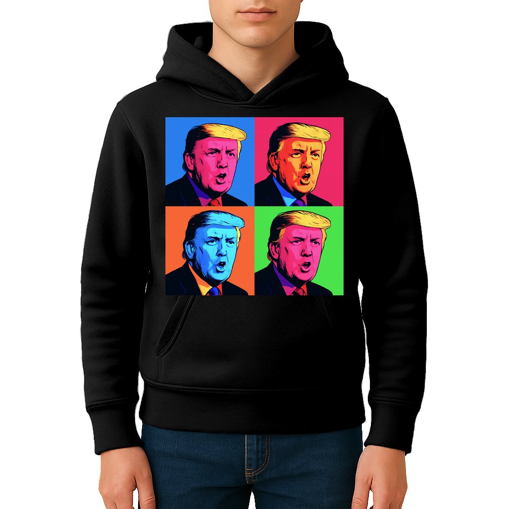 Pop Art Donald Trump Retro Kids Hoodie