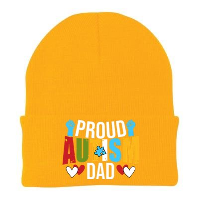 Proud Autism Dad T V4 Knit Cap Winter Beanie