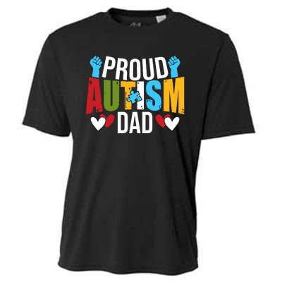 Proud Autism Dad T V4 Cooling Performance Crew T-Shirt