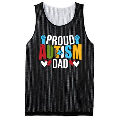 Proud Autism Dad T V4 Mesh Reversible Basketball Jersey Tank