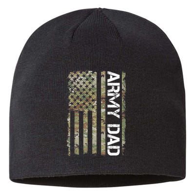 Proud Army Dad United States Usa Flag Gift For FatherS Day Sustainable Beanie