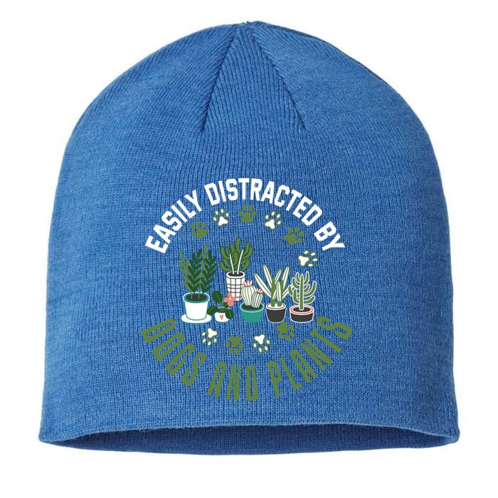 Plants And Dogs Great Gift Funny Plant Lover Dog Lover Plant Cool Gift Sustainable Beanie